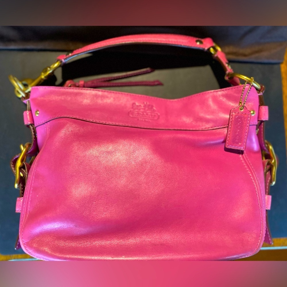 Leather Coach Hobo Handbag